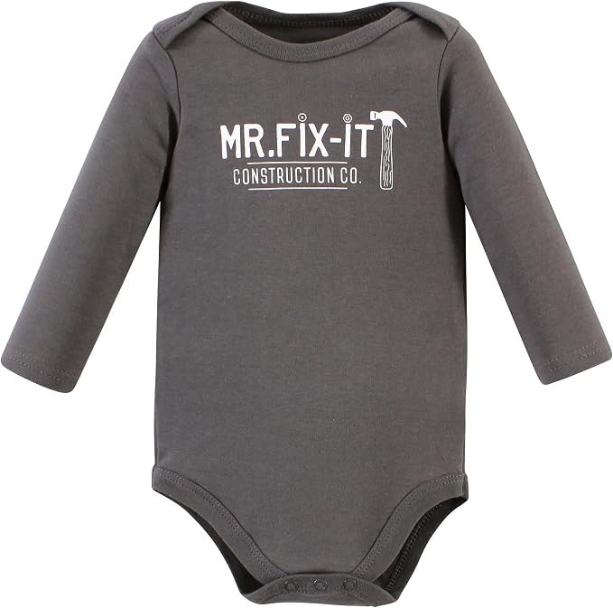 Hudson Baby baby-boys Cotton Long-sleeve Bodysuits 5-pack - Image 5