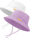 Baby Sun Hat Kids Summer Sun Protection Toddler Bucket Hat Wide Brim Adjustable by HONGTEYA