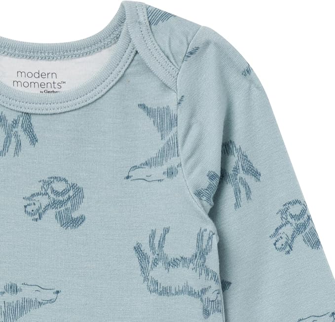 Modern Moments by Gerber Baby Viscose 4-Pack Bodysuit & Pant Set - Image 12