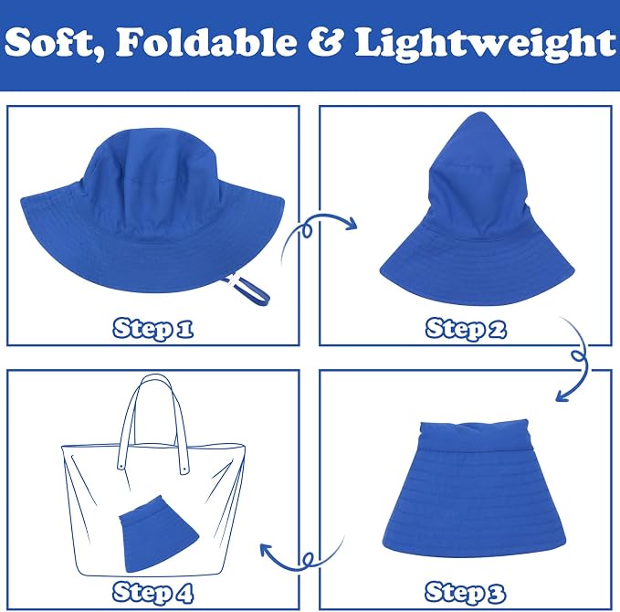Sarfel Baby Sun Hat Summer Baby Boy Hats UPF 50+ Sun Protection Toddler Hat - Image 6