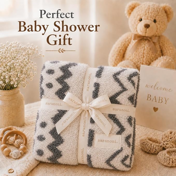Saranoni Luxury Security Blanket Soft Plush Baby Blanket Mudcloth 20x15 | - Image 8