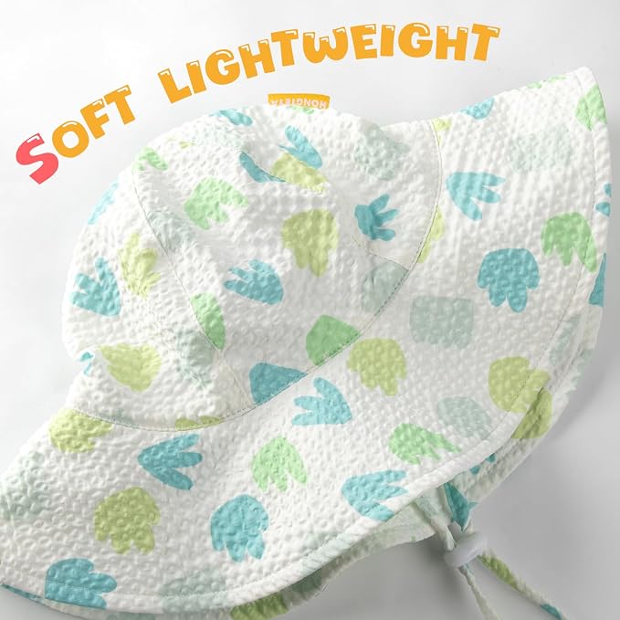 HONGTEYA Baby Sun Hat Wide Brim Adjustable Toddler Beach Bucket Hat | Soft - Image 5