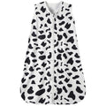Baby Sleep Sack 6-12 Months Baby Wearable Blanket 100% Rayon Cotton 2-Way Zipper Toddler Sleeping Sack，Comfy Soft Lightweight TOG 0.3（Cow Print）