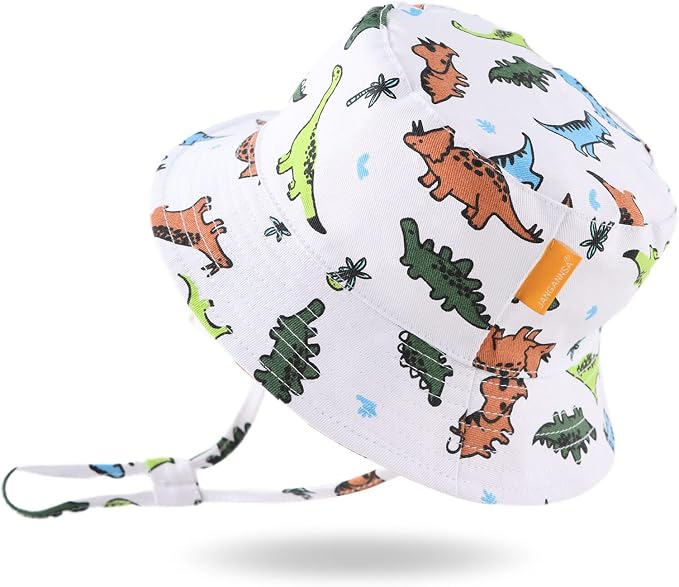JANGANNSA Cotton Baby Sun Hat Infant Toddler Boys Girls Bucket Hats Summer Sun by JANGANNSA