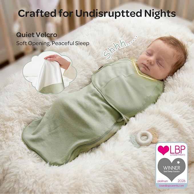 Momcozy Swaddles for Newborns, Quiet Fastener Swaddle for Infant 0-3 Months | - Image 3