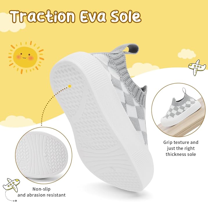 BACSAC Baby Toddler Unisex Infant Shoes Boys Girls Beige Mesh Breathable - Image 2