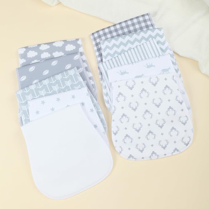 10-Pack Burp Cloths for Baby Boys and Girls - Image 7