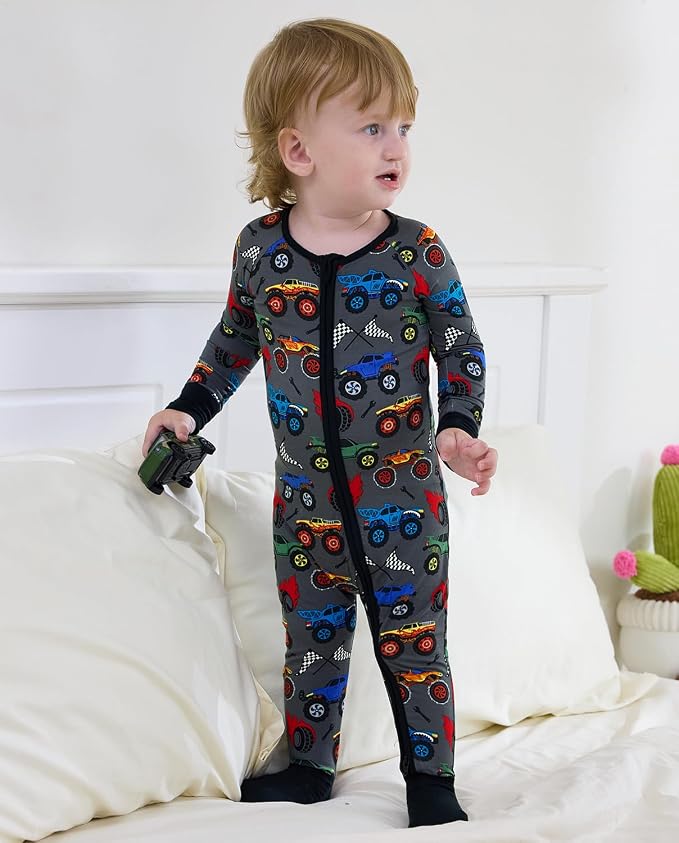 babee Reshinee Bamboo Viscose Baby Footie Pajama, Zipper Sleeper Boys Girls - Image 9