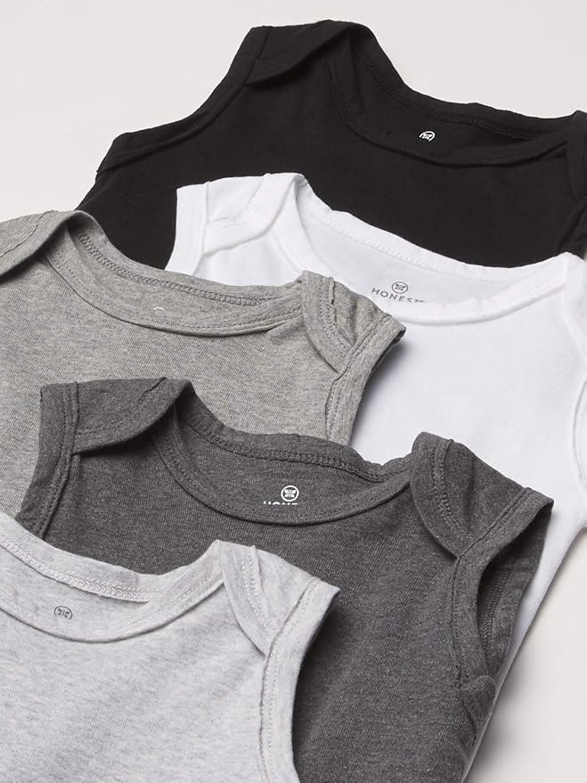 HonestBaby baby-boys Sleeveless Bodysuits One-piece 100% Organic Cotton - Image 2