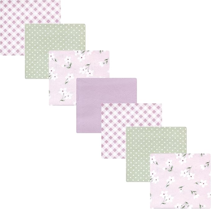 Hudson Baby Unisex Baby Cotton Poly Flannel Receiving Blankets Bundle, One Size by HudsonBaby