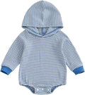 Baby Girl Boy Hooded Sweatshirt Long Sleeve Solid Color Romper Infant Baby Fall by Unknown