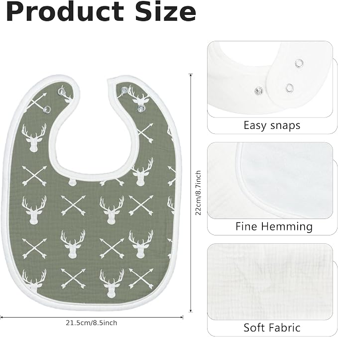 Baby Bibs for Baby Boys Girls 6-Pack - Image 6