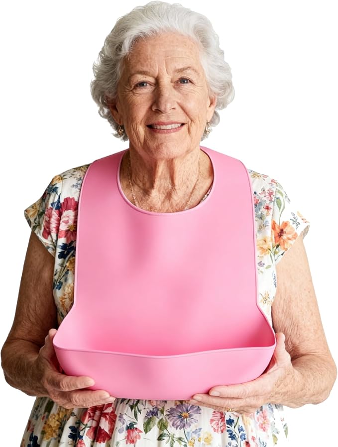 Silicone Adult Bib, Adjustable and Washable Bib - Image 9