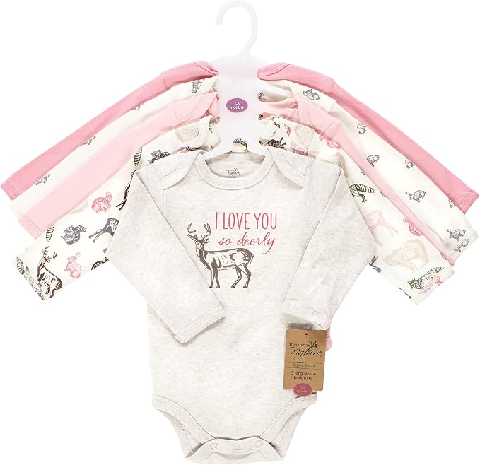Touched by Nature Unisex Baby Organic Cotton Long-Sleeve Bodysuits - Image 2