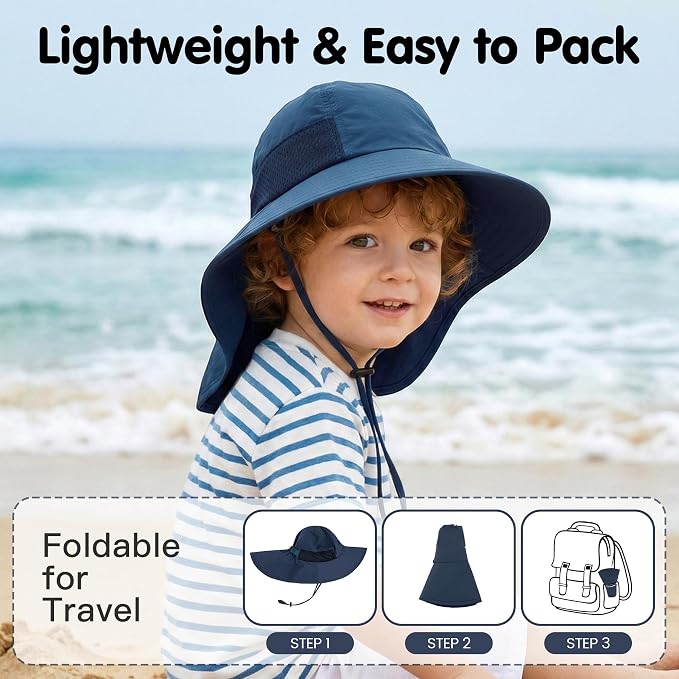 Baby Sun Hat with Neck Flap UPF 50+ - Image 5