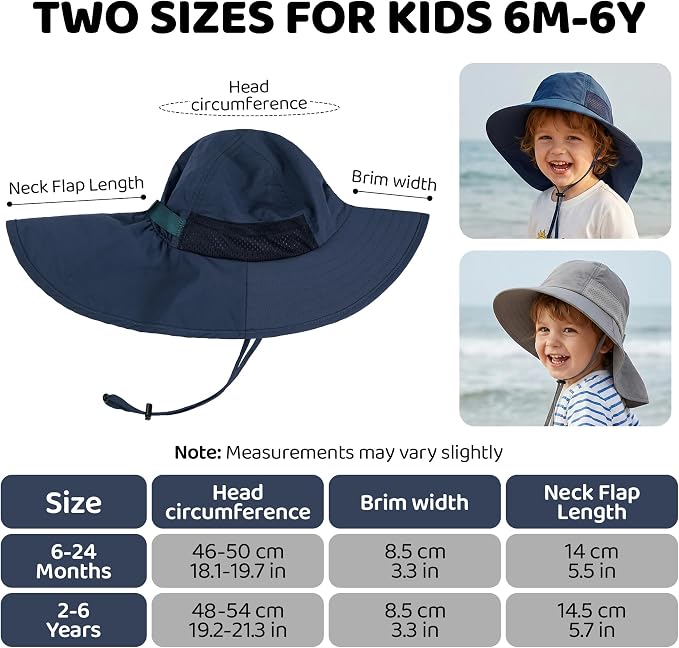 Baby Sun Hat with Neck Flap UPF 50+ - Image 6
