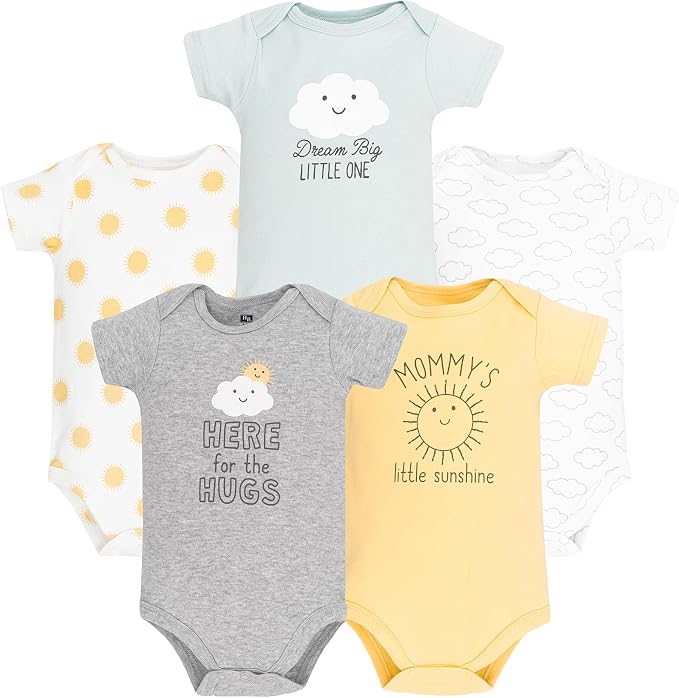 Hudson Baby Unisex Baby Cotton Bodysuits 5-Pack by HudsonBaby