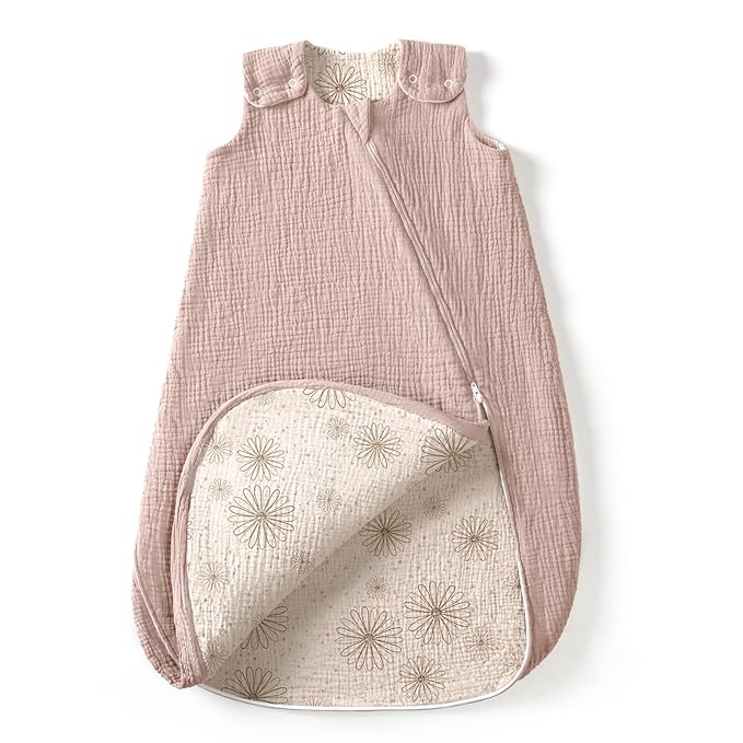 lulumoon Sleep Sack Muslin for Baby: Cotton Wearable Blanket for 15-24 Months - Soft Lightweight Ideal for Nursery Lounge Nighttime Naptime