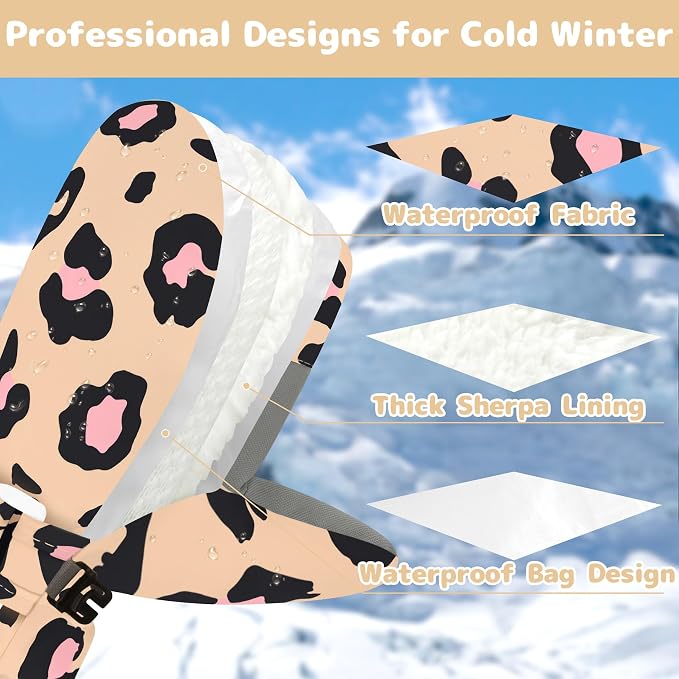 Olreco Baby Toddler Mittens Waterproof Infant Baby Winter Mittens Toddler Snow - Image 3