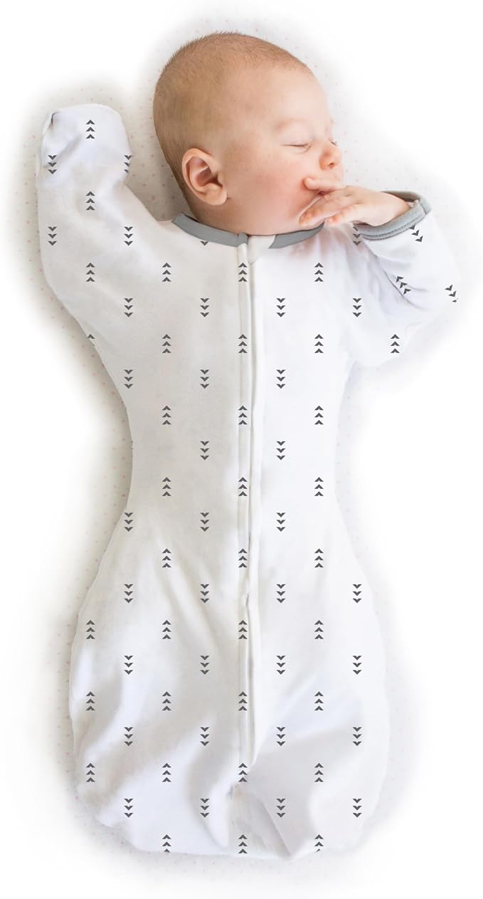 SwaddleDesigns Transitional Swaddle Sack, Arms Up Half-Length Sleeve & Mitten - Image 4