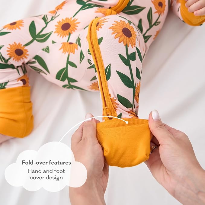 pureborn Baby Sleeper Viscose from Bamboo Zipper Footies 0-24 Months - Image 5
