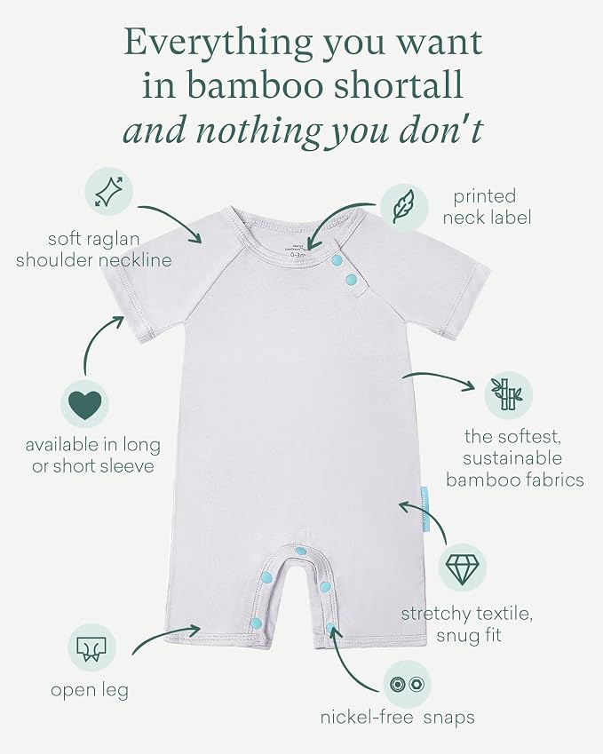 PurComfy SuperSoft Bamboo Viscose Baby Romper, Short Sleeve | One-piece Summer - Image 2