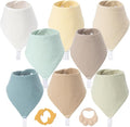 8-Pack Muslin Baby Bibs for Drooling and Teething | Soft& Absorbent, 100% Cotton by Unknown