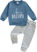 Toddler Baby Boy Fall Winter Outfit Long Sleeve Letter Print Sweatshirts and Jogger Pants Infant Boy Clothes