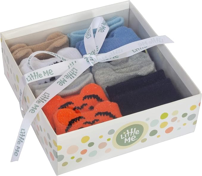 Little Me 8-Pack Baby Socks, Animal Charter Themed, 0-12 Months - Image 5