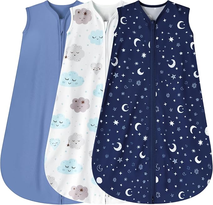 BSTOPPT 3 Pack Baby Sleep Sack 0-6 Months 100% Rayon Cotton Baby Sleeping Bag by BSTOPPT
