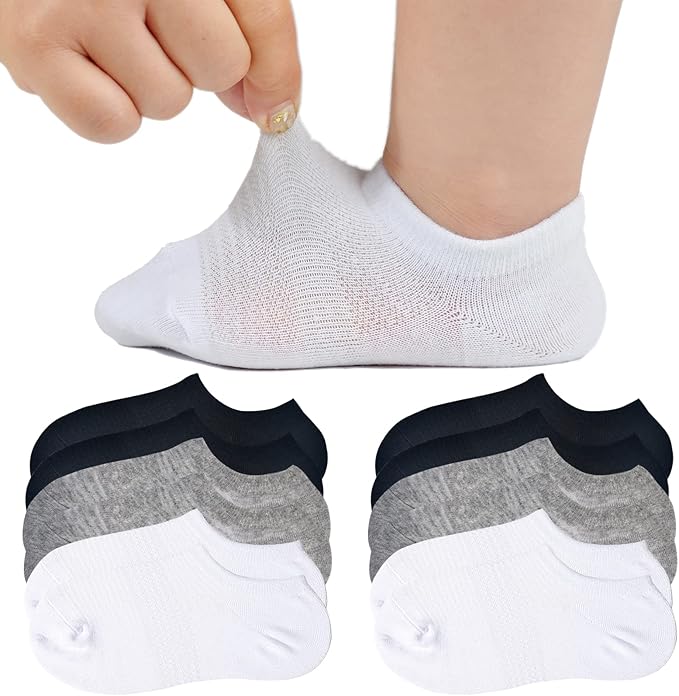 Toddler Little Girls Boys No Show Socks Cotton Low Cut Socks by Jormatt