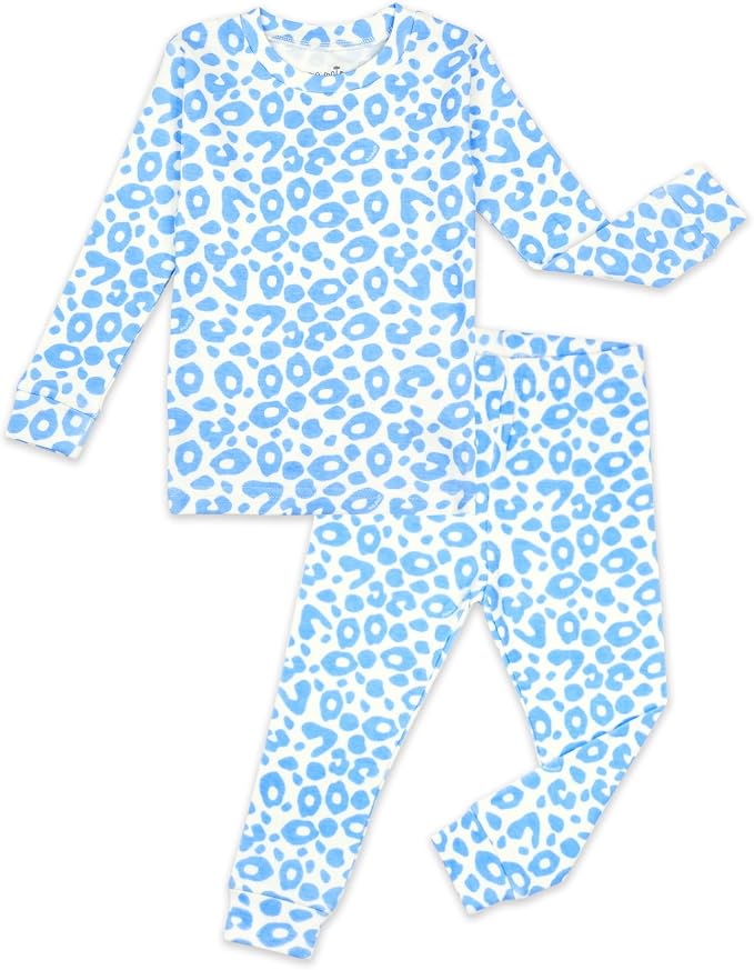 moimoln Cotton Modal Baby Toddler Pajamas Check Solid Leopard 6M-8Y by moimoln