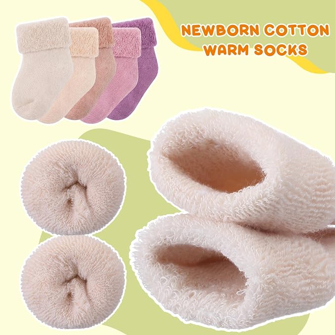 Twistover 10 Pairs Preemie Cotton Turn Cuff Socks - Image 4