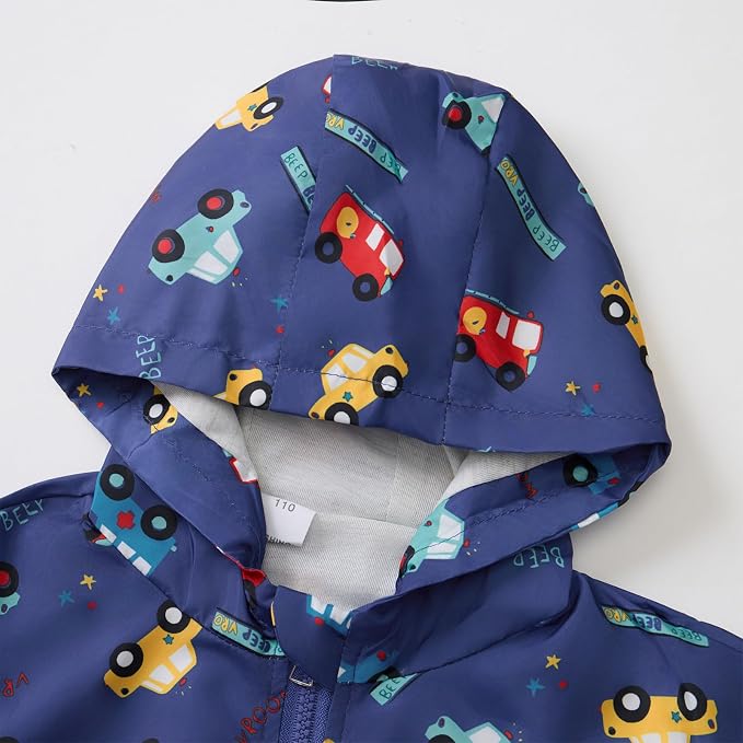 FYMNSI Toddler Baby Boys Girls Hooded Jacket Windbreaker Lightweight Dinosaur - Image 5