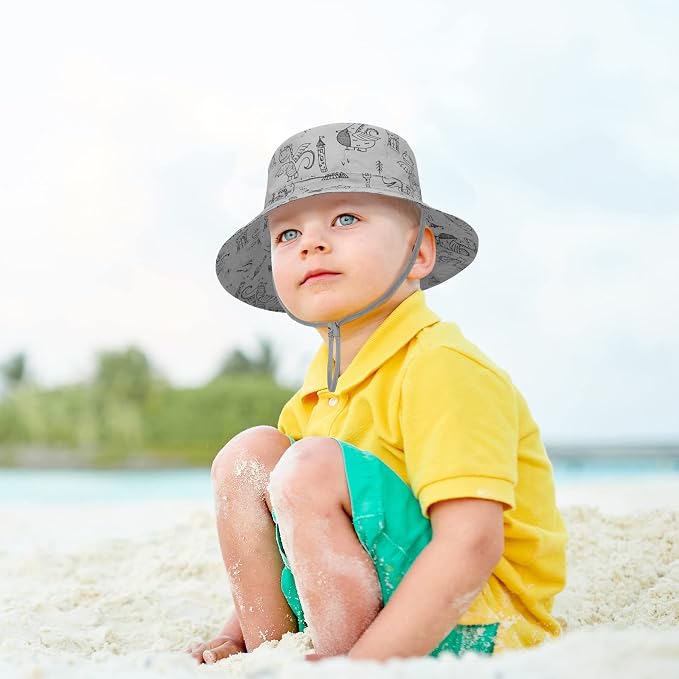 Baby Sun Hat Baby Boy Hats Toddler Hat UPF 50+ Bucket Hat - Image 4
