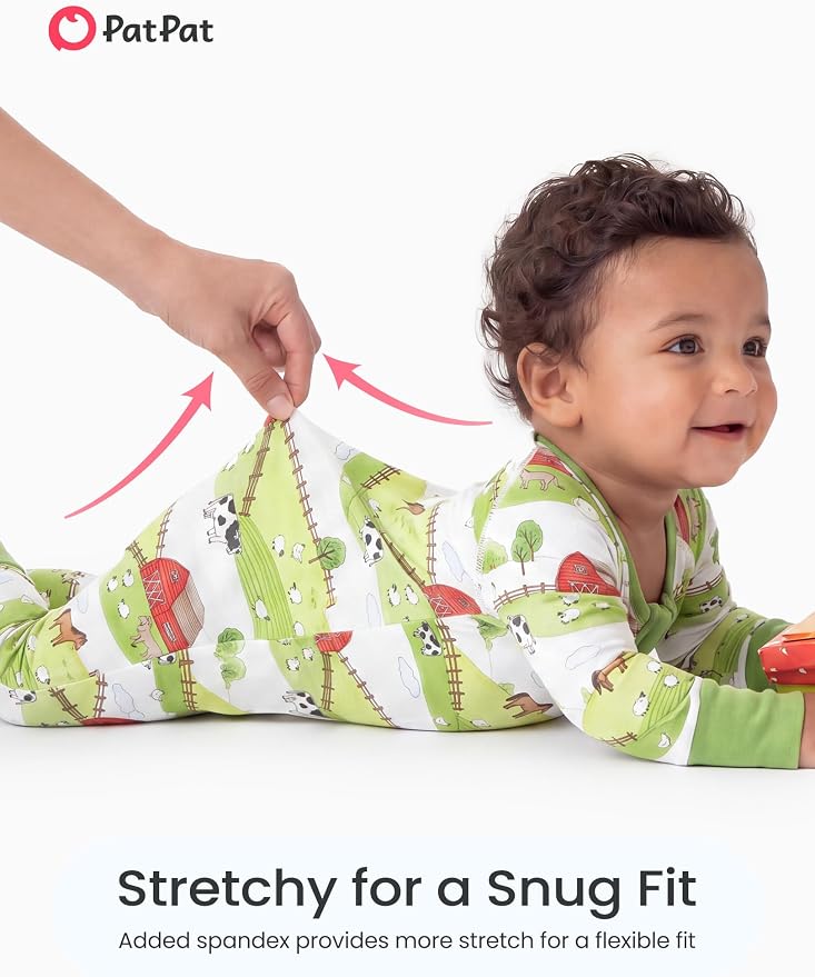 PATPAT Organic Cotton Baby Footie Pajamas - Image 4