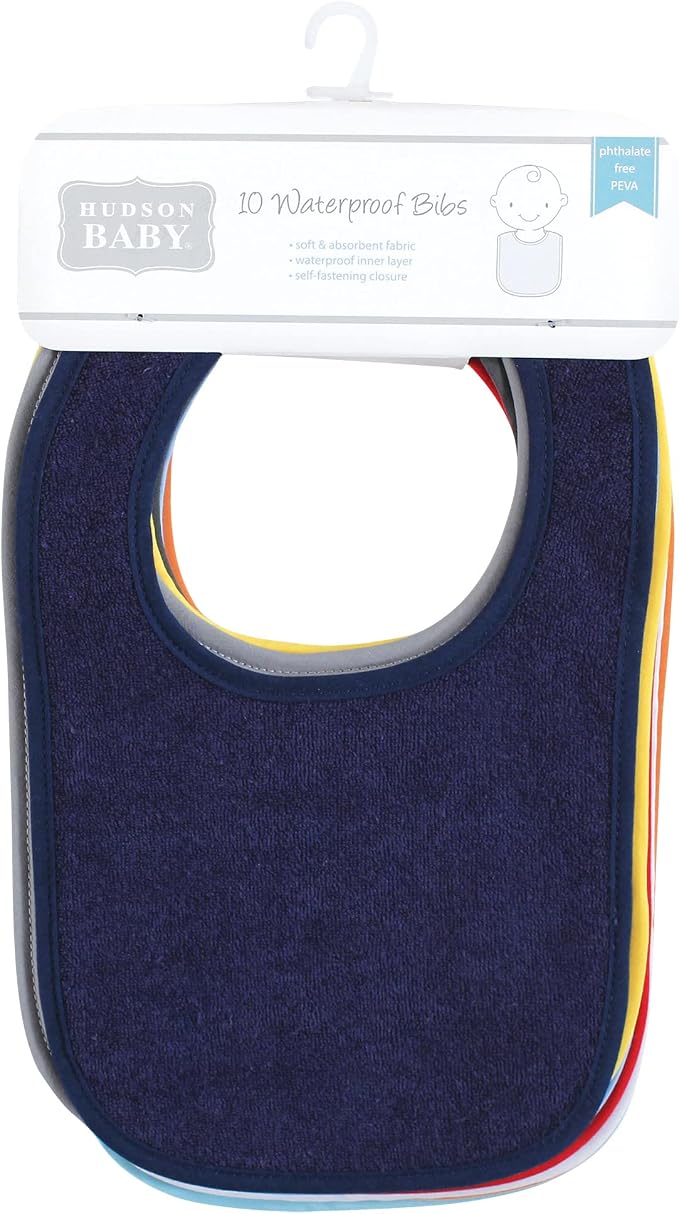 Hudson Baby Unisex Baby Drooler Bib - Image 2