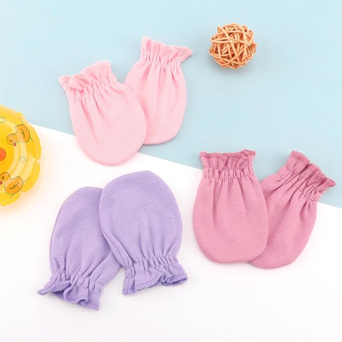 BQUBO 12 Pairs Baby Mittens Newborn Infant Mittens No Scratch Cotton Elastic - Image 6