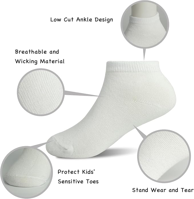 Toddler Socks, 16 Pairs Low Cut Ankle Socks - Image 4