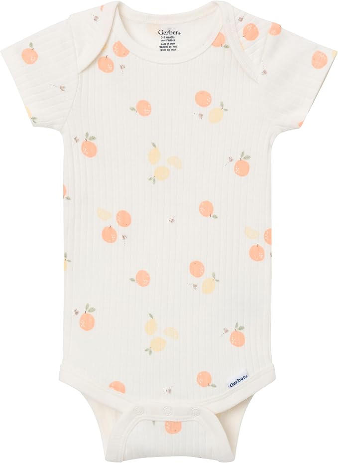 Gerber Baby Girls 4-Pack Short Sleeve Onesies Bodysuits - Image 2