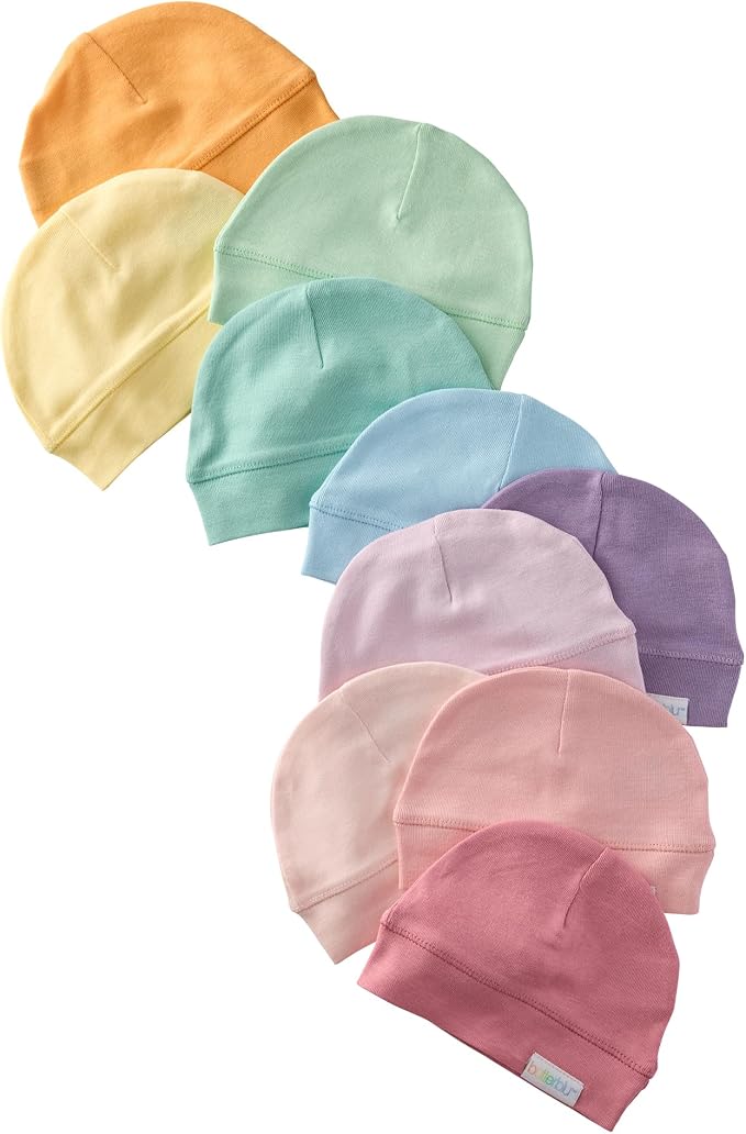 Butterblu Charlie 10-Pack Caps 100% Organic Cotton Beanie Hats | GOTS certified by Butterblu