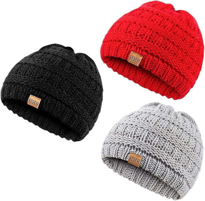 REDESS Baby Kids Winter Warm Hats, Infant Toddler Children Beanie Knit Cap by REDESS