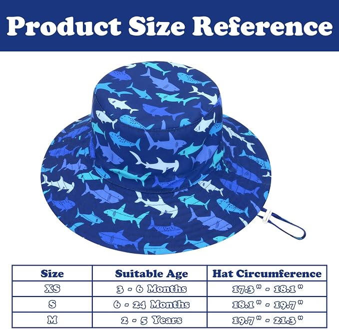 Sarfel Baby Sun Hat Summer Baby Boy Hats UPF 50+ Sun Protection Toddler Hat - Image 7