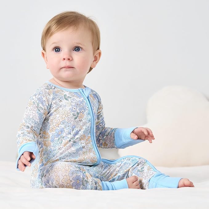 pureborn Baby Sleeper Viscose from Bamboo Zipper Footies Pjs 0-24 Months | - Image 2