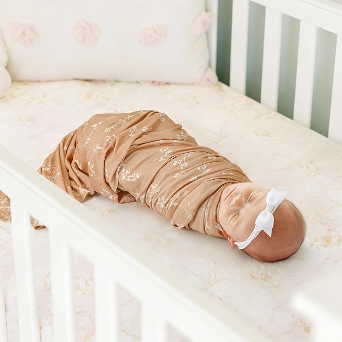 3-Pack Ultra Soft Stretchy Jersey Knit Baby Swaddle Blankets, 33x44 | Snug - Image 4