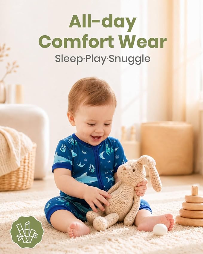 OPAWO Bamboo Sleepers for Baby Boy Pajamas Bamboo Pajamas Baby Romper 0-24M | 2 - Image 6