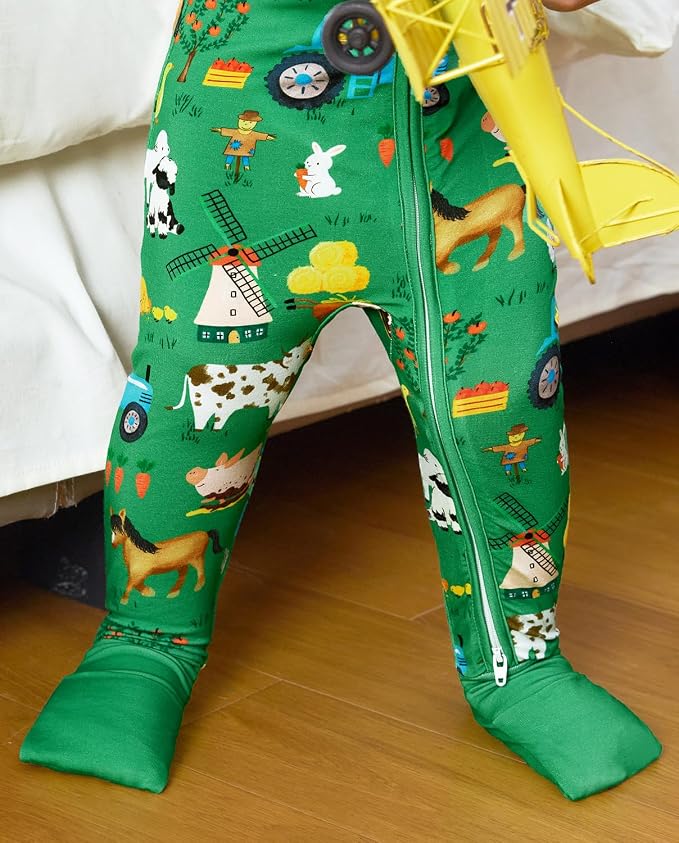 babee Reshinee Bamboo Viscose Baby Footie Pajama, Zipper Sleeper Boys Girls - Image 4