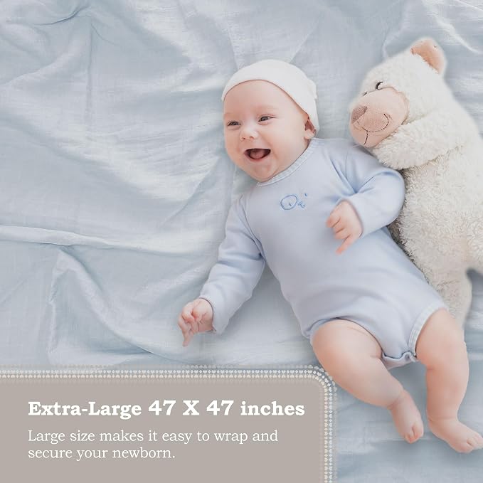 Moonybaby 100% Organic Swaddle Helps to Reduce The Moro Reflex, Certified by - Image 5
