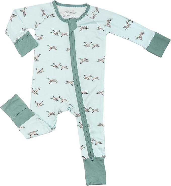 LollyBanks Baby Pajamas, 2-Way Zipper Romper, 95% Viscose Made from Bamboo and 5% Spandex, Baby Sleepers