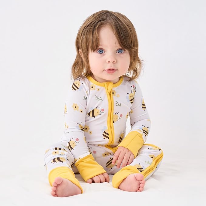 pureborn Baby Sleeper Viscose from Bamboo Zipper Footies Pjs 0-24 Months | - Image 2